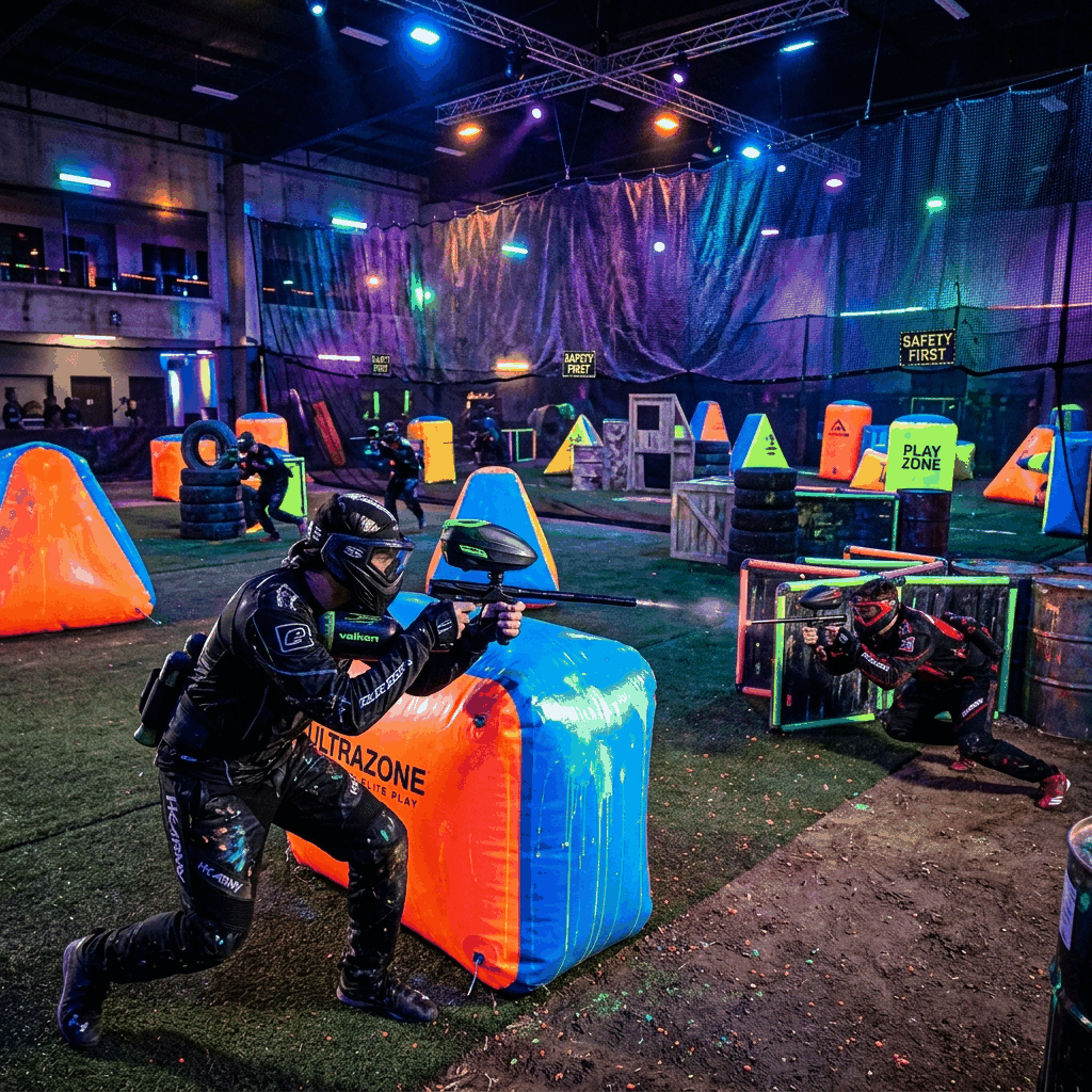 Paintball Arena in Hisar - Netted Outdoor Setup